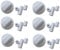 Ex-Pro® Universal White Control Knobs for All Ovens, Cookers and Hobs - Pack of 6