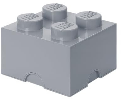 LEGO Storage Brick 4 Stone, Grey, Medium