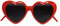 W WIDMANN MILANO Party Fashion 6634L - Herzbrille, rot, Partybrille, 50er Jahre, Karneval, Mottoparty