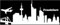 Samunshi® Autoaufkleber Frankfurt Aufkleber Skyline 20 x 8,2cm weiß