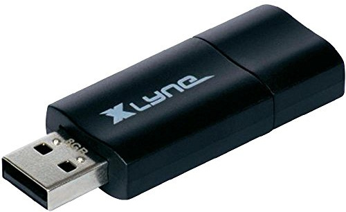 XLYNE WAVE USB Stick │16GB│USB 2.0 – Speicherstick │Push&Pull Mechanismus │Windows, Mac, Linux, Schwarz / Orange