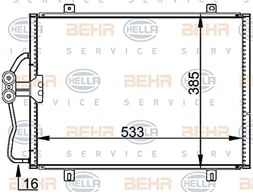 BEHR HELLA SERVICE 8FC 351 036-191 Kondensator, Klimaanlage