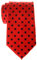 Retreez Herren Gewebte Krawatte Klassische Punktmuster 8 cm - rot mit schwarz punkten