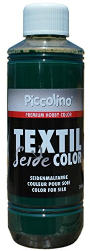 Piccolino Seidenmalfarbe Moosgrün 250ml - Seidenfarbe Textil Color - Textilfarbe Seide