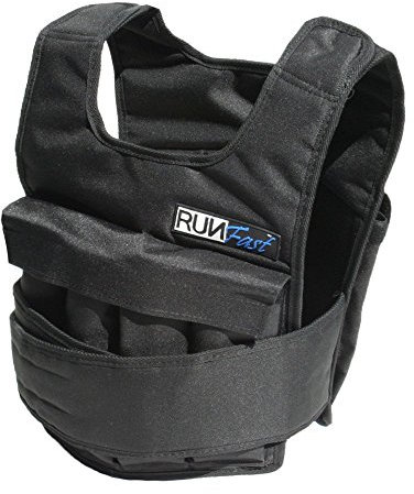 RUNmax Unisex-Erwachsene RM20WP Pro Gewichtsweste, 9 kg mit Schulterpolstern, schwarz, with Shoulder Pads