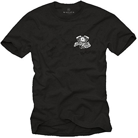 T-Shirt für Motorradfahrer - Forty Eight Squad - Motorradbekleidung schwarz L