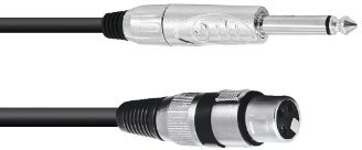 Omnitronic 30225170 XLR Câble adaptateur [1x XLR femelle 3 pôles - 1x Jack mâle 6,3 mm (mono)] 5.00 m noir