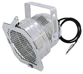 EUROLITE PAR-56 Spot Short mit Kabel silber | PAR-56-Gehäuse mit Silikonkabel mit offenen Kabelenden