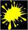 Samunshi® Farbkleckse Aufkleber Klecks Sticker in 6 Größen und 25 Farben (9,3x10cm gelb)