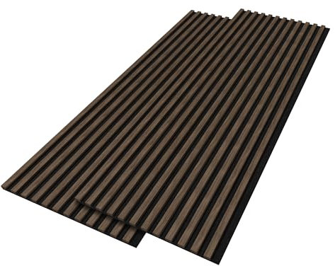 Stegu PROLINE lamelles acoustiques Esotica – 240x60 cm, 2 pièces – certification FSC® – panneaux acoustiques absorbants le son – pour une acoustique optimale et décoration