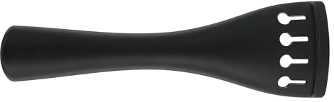 Wittner 265131 Double Bass tailpiece Ultra 1/2 - high-tech plastic - ultra-light - tulip shape - with stainless steel tailgut - black