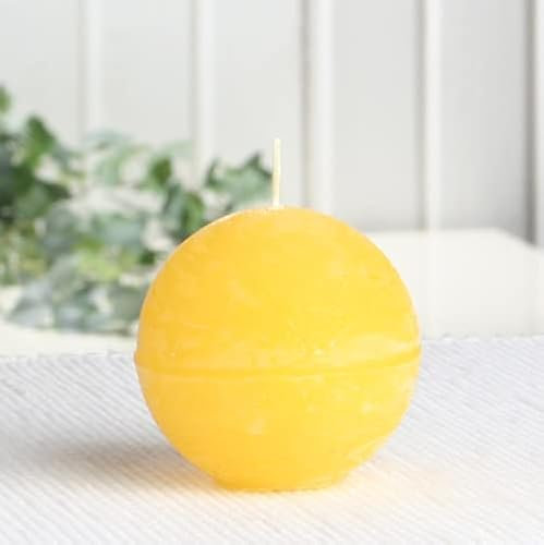 CandleCorner Rustik-Kerzen, 6 cm Ø, Zitronengelb