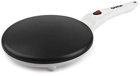 G3 Ferrari G10306 Crepiera, 800 W, Piastra 20cm, Uso facile, Completo di ciotola per impasto, Maniglia antiscottatura, Bianco