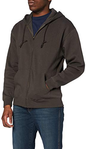 Fruit of the Loom Men's Zip Front Premium Hooded Sweat Jacket, Charcoal, Medium