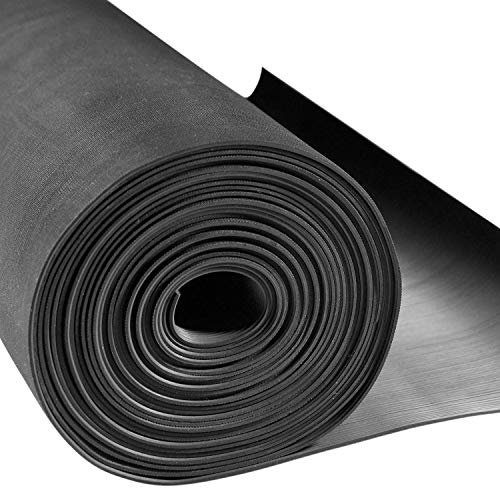 Nord-Industriegummi Kabelschutzmatte mit Gewebeeinlage [50 cm x 10 m] - Stärke 3 mm - wetterfeste Kabelmatte für Veranstaltungen, Bühne - Gummi Feinriefenmatte Outdoor für Kabel und Schläuche