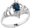 Kleine Schätze Damen Ring/Verlobungsring/partnerring 925 Sterling Silber Echte Blau Saphir September Ring