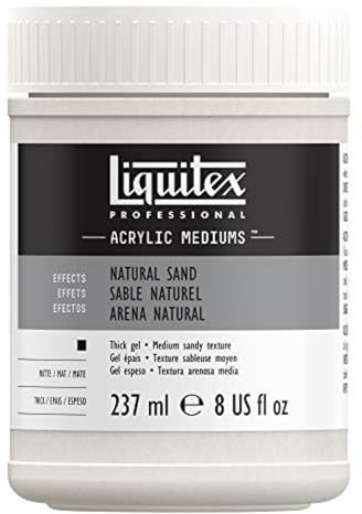 Liquitex 6508 Professional Natursand Strukturgel Medium für Acrylfarben, fein strukturiertes Gel, das eine Sandoptik auf den Untergrund zaubert - 237ml Töpfchen