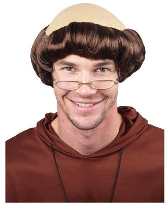 Mönch Klosterbruder Halloween Karneval Verkleidung Kostüm Perücke Accessoire
