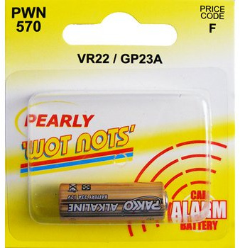 Wot-Nots Pearl Car Alarm BAtteries VR22 GP23A Travel Leisure Key Fob Batteries PEARL PEARLY FOB PWN57