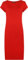 WearAll Womens Plus Size Plain Short Sleeve Stretch Ladies Jersey Midi Dress - Red - 20/22