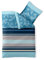aqua-textil Trend Bettwäsche 155x220 cm 2tlg. Baumwolle Bettbezug Isabis Streifen Blumen Blau Türkis Beige