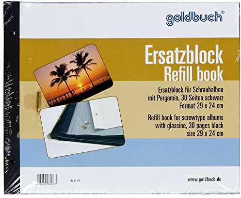 Goldbuch ERSATZBLOCK SCHWARZ 29X24 CM