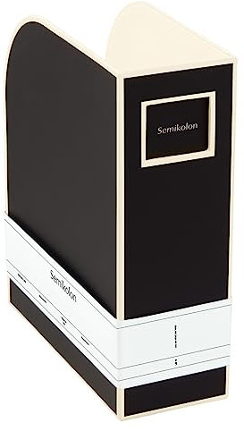 Semikolon 352736 Stehsammler A4 - Zeitschriften-Sammler, Dokumenten-Ordner, Format 10,5 x 26 x 31 cm - black schwarz