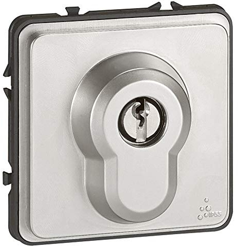 Legrand 077875 Soliroc IK10 IP54 Interrupteur à Clé, 3 Positions, 6A, 250V