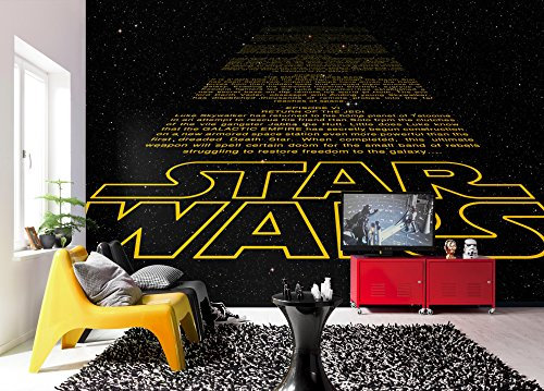 Komar Photo Murale sur Papier, 368cm x 254cm, Star Wars Intro Ouverture Crawl