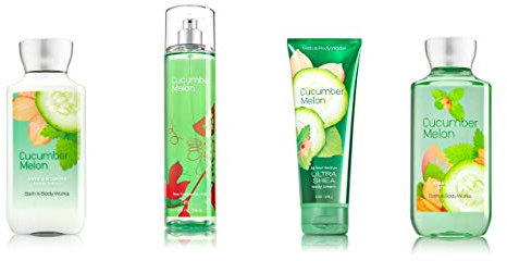 4 Piece Bath & Body Works Signature Collection Cucumber Melon Deluxe Fragrance Gift Set- Body Cream, Body Lotion, Shower Gel & Fragrance Mist (Cucumber Melon) by Bath & Body Works