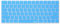 XSKN Tastaturabdeckung für Apple Magic Keyboard US-Layout, Hebräische Sprache, Blau