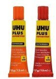 UHU® Plus, colla epossidica a due componenti, ultra resistente, 35 g, confezione da 5