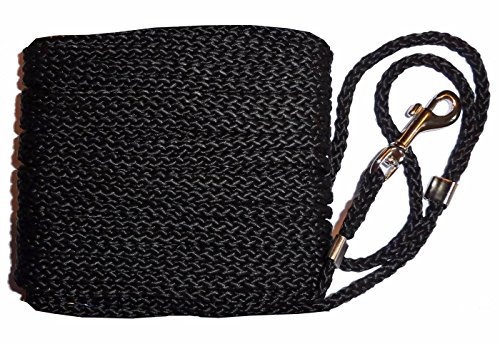 Katzenleine lang + leicht für Geschirr kleine und große Katzen 15m schwarz