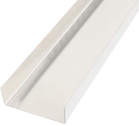 Alberts 462970 Chapa lisa, Con remate, en forma de U, Aluminio, natural, 1000 x 20 x 58 x 20 mm