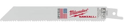 Milwaukee Hoja Sable UNIVERSAL Metal, Madera y Plástico 150mm 8/12Tpi - 5uds