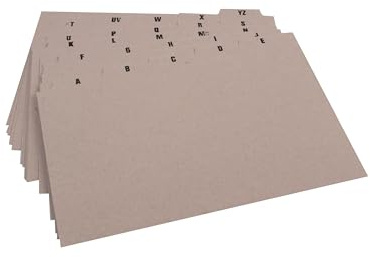 Q-Connect Gd Card 203x127mm A-Z Pk25 -A