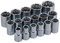 17 Piece 1/2 Dr Socket Set 12 Point sockets with Storage Case