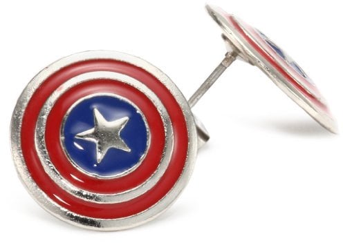 Marvel Comics Capt America Stud Earrings