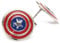Marvel Comics Capt America Stud Earrings