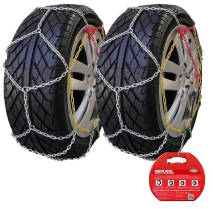 Start Schneeketten Für Autos, 9 Mm, Gruppe 60, 2 Stück, TÜV GS ÖNORM V5117, Geprüfte Schneeketten, Selbstsicherndes System Mit Spannratsche, Schnelle Montage, Ohne Das Auto Bewegen Zu Müssen