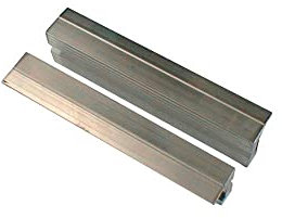 HAARHAUS Mordazas de protección contra el ruido con perfil ranurado, ancho de mordaza 160 mm, con soporte magnético