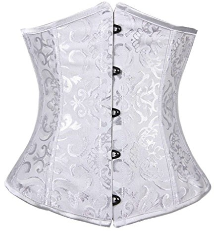 Everbellus Damen 24 Stahlstäbe Korsett Abnehmen Corsage Gürtel Unterbrust Cincher Ohne Stäbe Taillenmieder