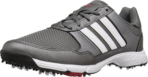 adidas Men's Tech Response Golf Shoe, Iron Metallic White, 9 UK