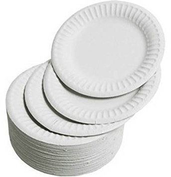 Disposable Party Picnic Paper Plate 18cm 100/Pack - White
