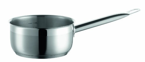 Mäser, Serie Professional, Stielkasserolle 16 cm, Topf aus hochwertigem Edelstahl 18/10, Induktion, Literskala