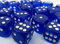 10 x LARGE 19MM BLUE DICE/CRAPS