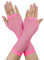 sourcing map Gants en résille sans doigts pour femmes colorés pour les années 80 Déguisements Fournitures de fête Accessoires de costumes Rose clair Taille unique