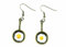 Miniblings frire cuisine cintre plat Boucles d'oreille oeuf sur le plat de cuisson bronze oeufs casserole - argenté de bijoux à la mode main I Boucles d'oreille