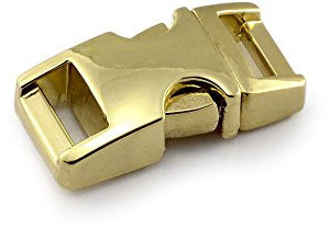 Ganzoo Klickverschluss aus Metall im 3er Set, 3/8'' Klippverschluss/Steckschließer/Steckverschluss für Paracord-Armbänder, Hunde-Halsbänder, Rucksack, Farbe: gold