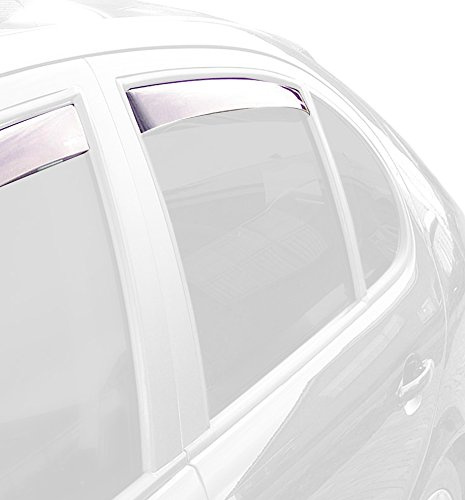 ClimAir Windabweiser Master Schwarz (Hinten) passgenau | kompatibel mit BMW 5er E60 Limousine 2003-2010